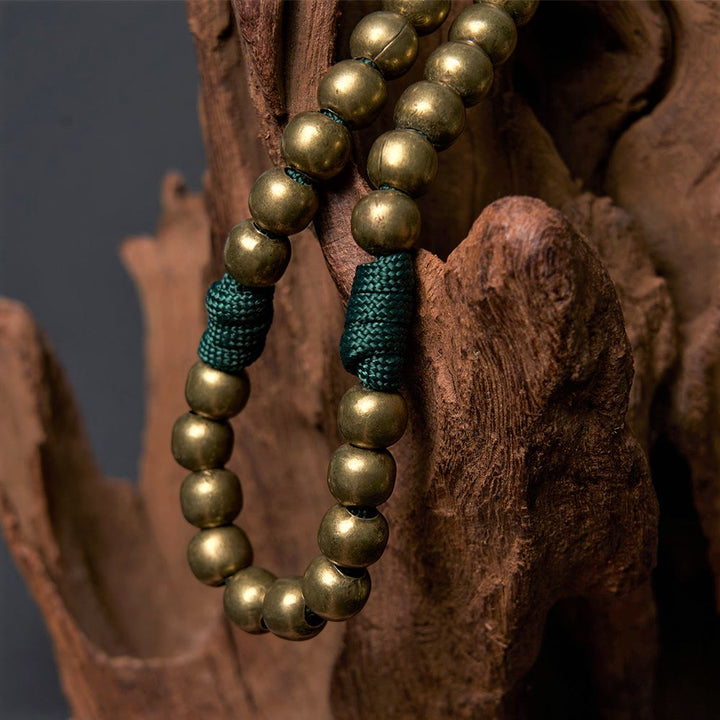 Christianartworkshop Crocifisso di 10 mm Rosario in paracord acrilico in bronzo rotondo - image 2