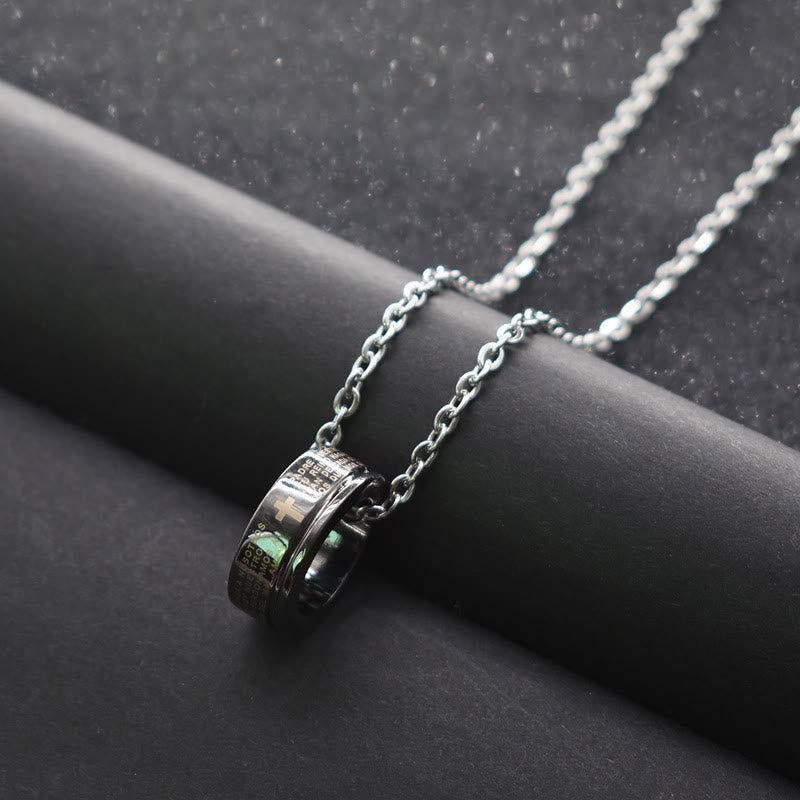 Collana con anello e catena con versetto biblico in stile combinato Christianartworkshop - image 2