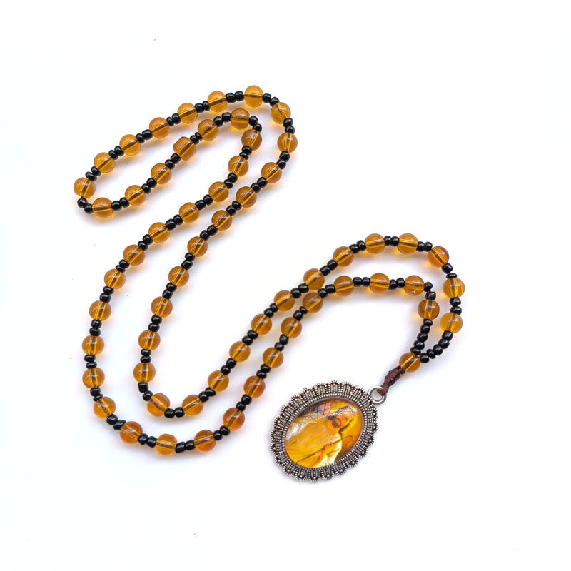 Collana con ciondolo in stile classico con 9 icone di santi (Gesù e Vergine Maria) Christianartworkshop - image 3