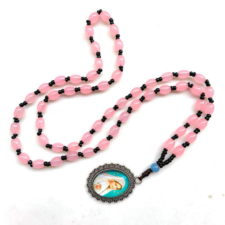 Collana con ciondolo in stile classico con 9 icone di santi (Gesù e Vergine Maria) Christianartworkshop - image 4