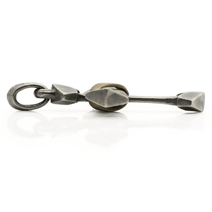 Collana con ciondolo a croce in metallo pesante in stile retrò in argento sterling 925 Christianartworkshop - image 5