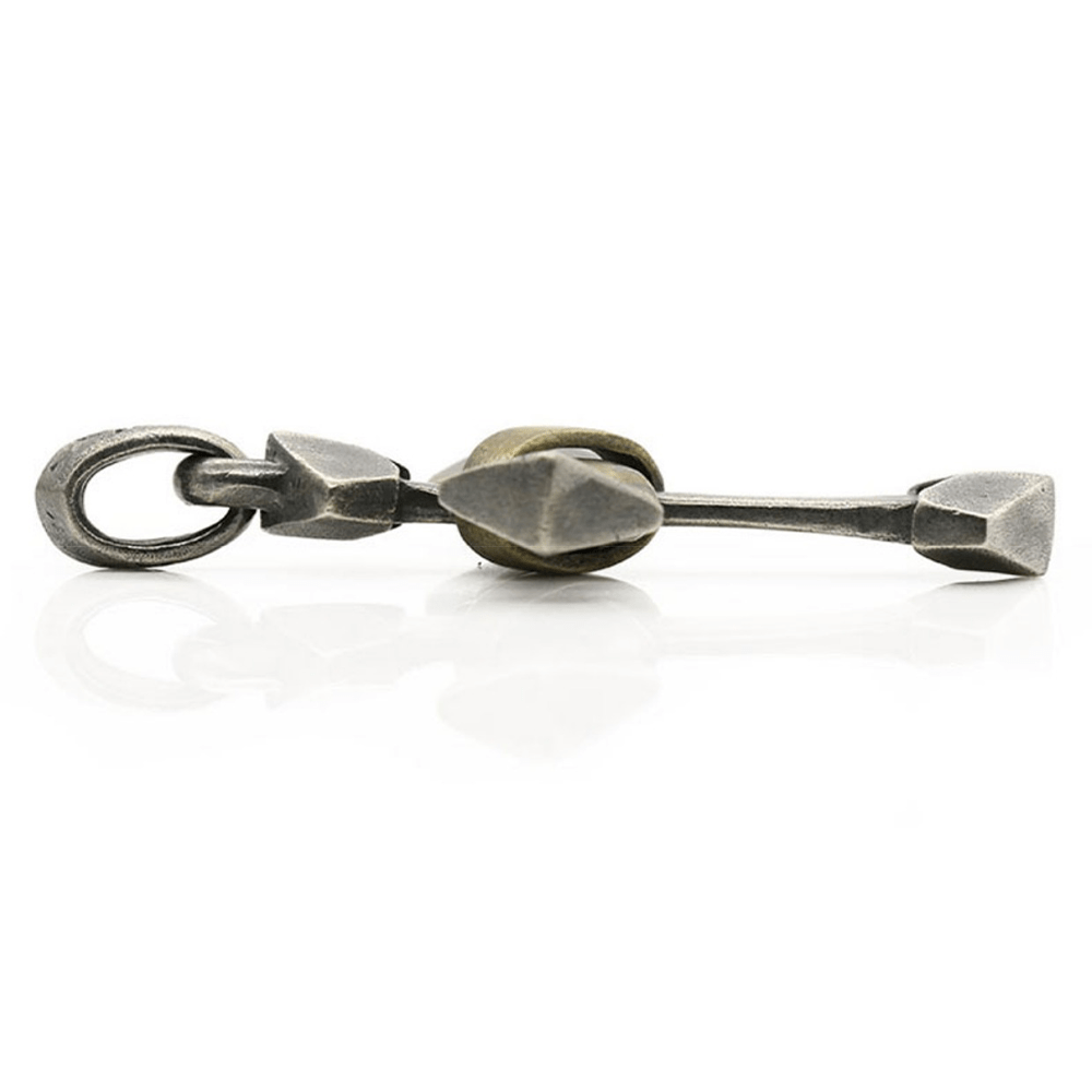 Collana con ciondolo a croce in metallo pesante in stile retrò in argento sterling 925 Christianartworkshop - image 5