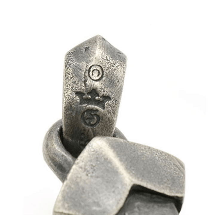 Collana con ciondolo a croce in metallo pesante in stile retrò in argento sterling 925 Christianartworkshop - image 3