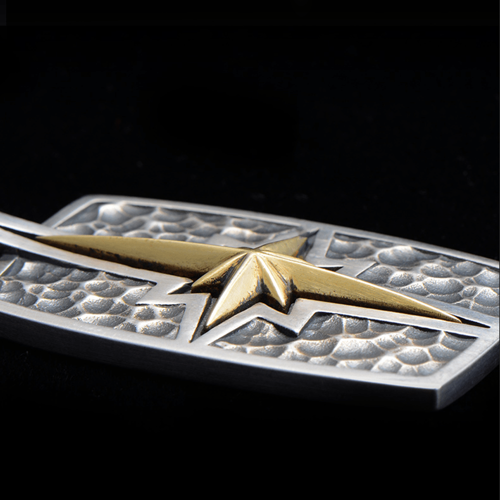 Collana con ciondolo Stella di Betlemme in stile retrò in argento sterling 925 Christianartworkshop - image 2