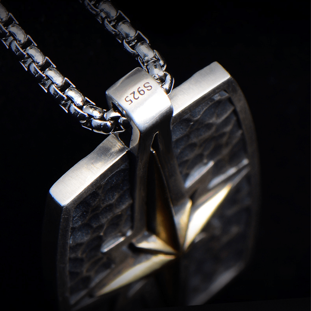 Collana con ciondolo Stella di Betlemme in stile retrò in argento sterling 925 Christianartworkshop - image 4