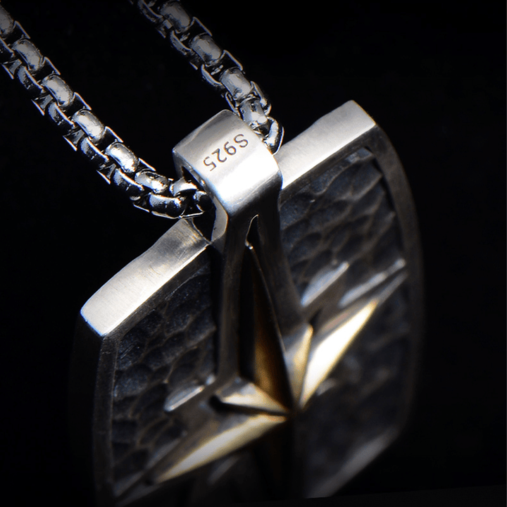 Collana con ciondolo Stella di Betlemme in stile retrò in argento sterling 925 Christianartworkshop - image 4