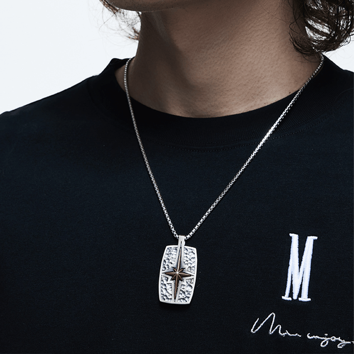 Collana con ciondolo Stella di Betlemme in stile retrò in argento sterling 925 Christianartworkshop - image 8