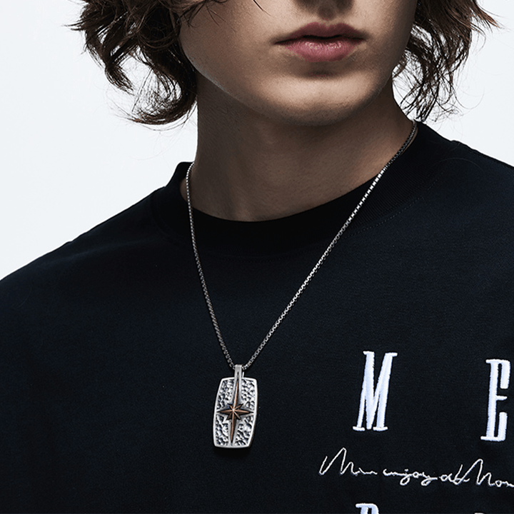 Collana con ciondolo Stella di Betlemme in stile retrò in argento sterling 925 Christianartworkshop - image 7