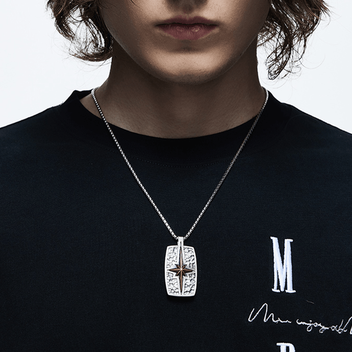 Collana con ciondolo Stella di Betlemme in stile retrò in argento sterling 925 Christianartworkshop - image 3