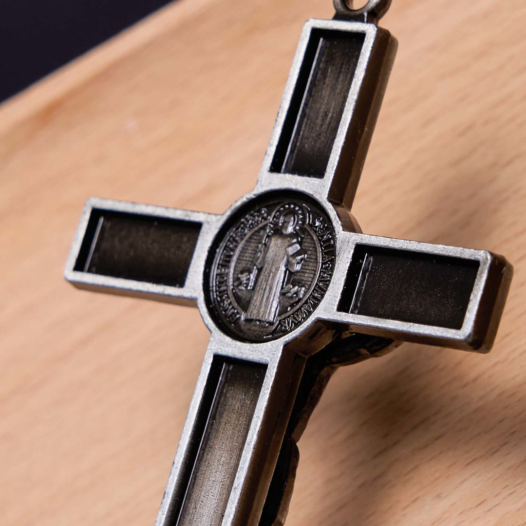 Christianartworkshop Ornamenti da scrivania stereoscopici in lega di bronzo e argento in stile classico con crocifisso - image 8