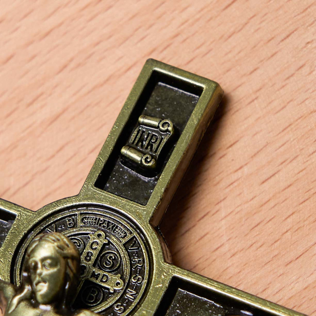 Christianartworkshop Ornamenti da scrivania stereoscopici in lega di bronzo e argento in stile classico con crocifisso - image 9