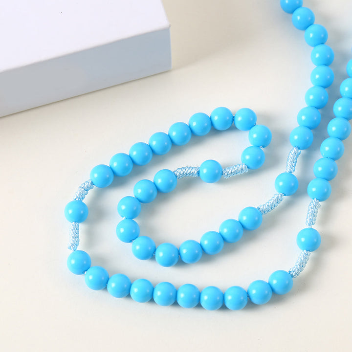 Christianartworkshop Angelo Custode e Crocifisso di Rosario per Bambini in Cordino di Nylon Acrilico Rosa/Blu Rotondo da 8 mm - image 11