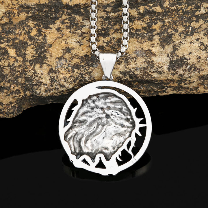 Collana con ciondolo a forma di corona di spine di Gesù in stile punk retrò Christianartworkshop - image 3