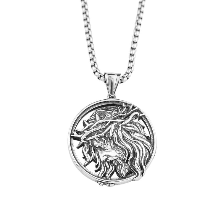 Collana con ciondolo a forma di corona di spine di Gesù in stile punk retrò Christianartworkshop - image 4