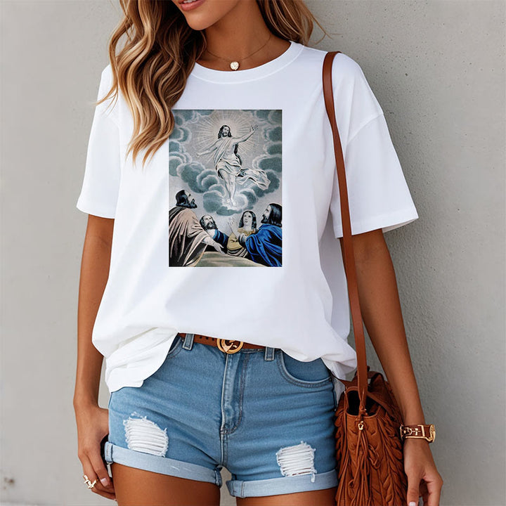Christianartworkshop Maglietta a maniche corte in stile classico The Ascension - image 6
