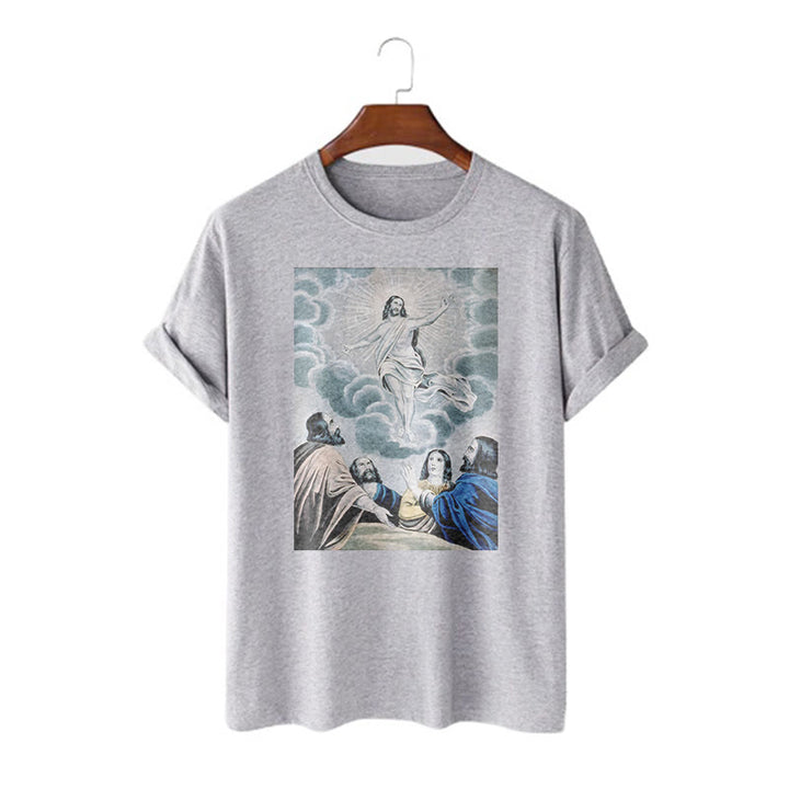 Christianartworkshop Maglietta a maniche corte in stile classico The Ascension - Grigio - 2XL - image 19