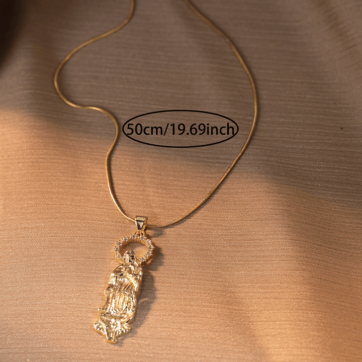 Collana con ciondolo di lusso in stile Christianartworkshop Assunzione della Vergine Maria, Nostra Signora di Guadalupe - image 8