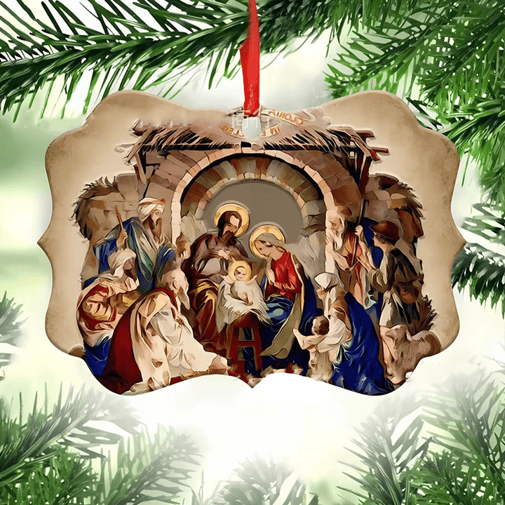 Christianartworkshop Insegne acriliche Natività Decorazioni natalizie da appendere C - Presepe - image 0