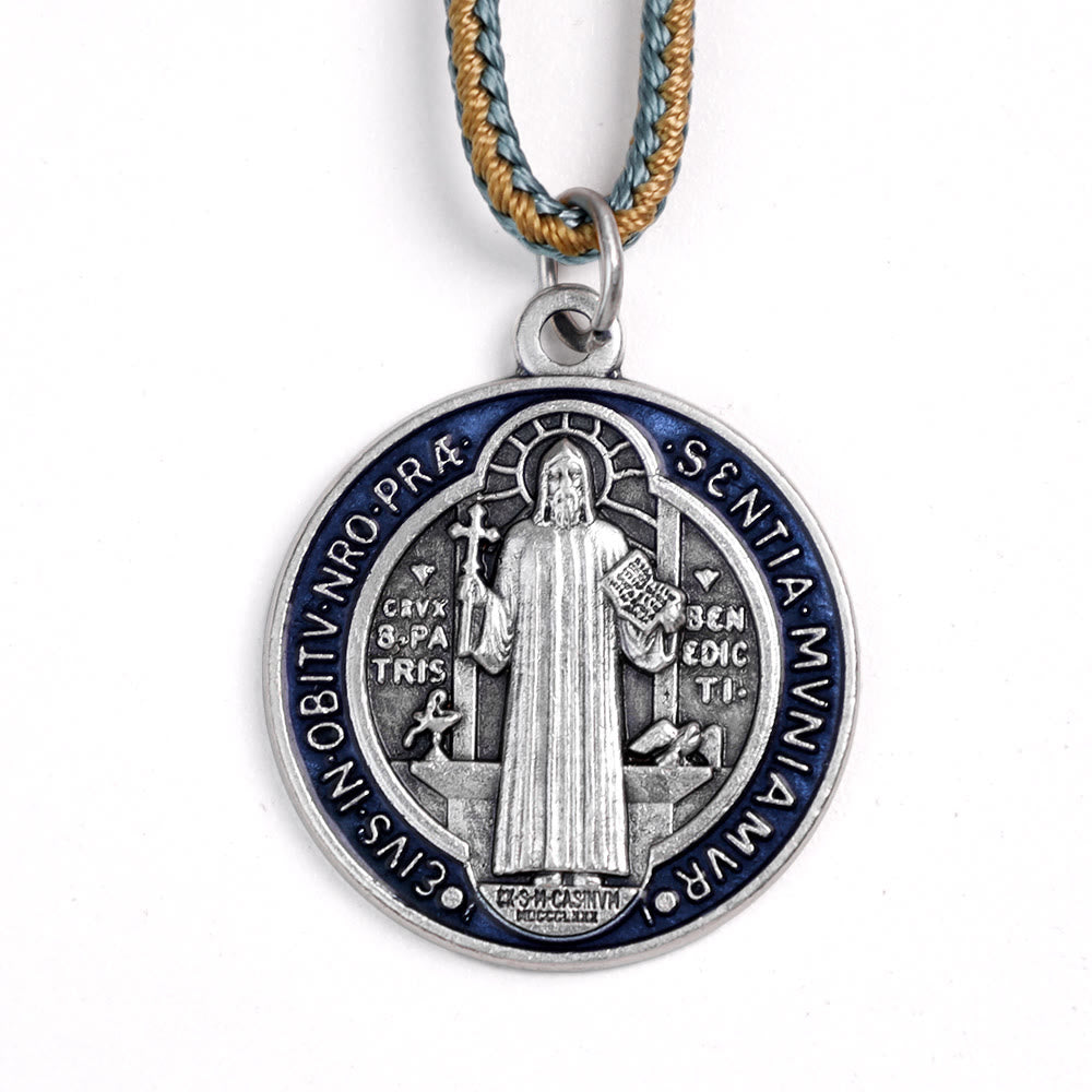 Rosario decina con medaglia di San Benedetto in legno d'ulivo Christianartworkshop - image 9