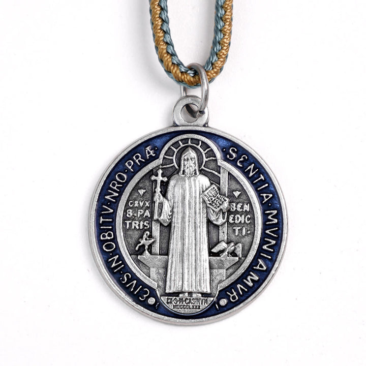 Rosario decina con medaglia di San Benedetto in legno d'ulivo Christianartworkshop - image 9