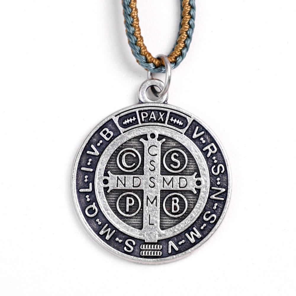 Rosario decina con medaglia di San Benedetto in legno d'ulivo Christianartworkshop - image 8