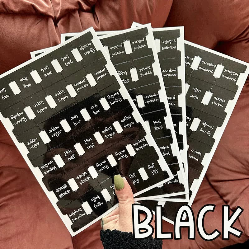 Christianartworkshop Stile pratico Sentimento spirituale Preghiera Schede della Bibbia - NERO - NO - image 3