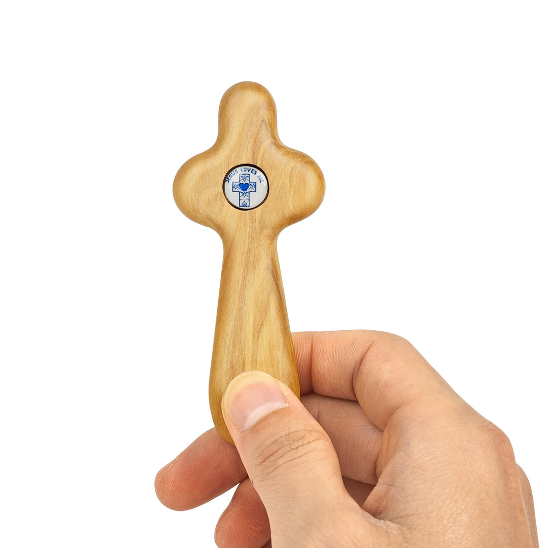 Strumento di preghiera a croce portatile in legno d'ulivo in stile creativo cristiano - Parola sacra - image 2