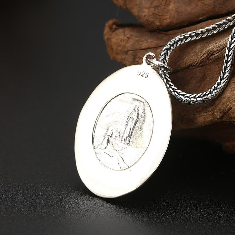 Collana con ciondolo di alta qualità con avatar della Vergine Maria in stile classico Christianartworkshop - image 1