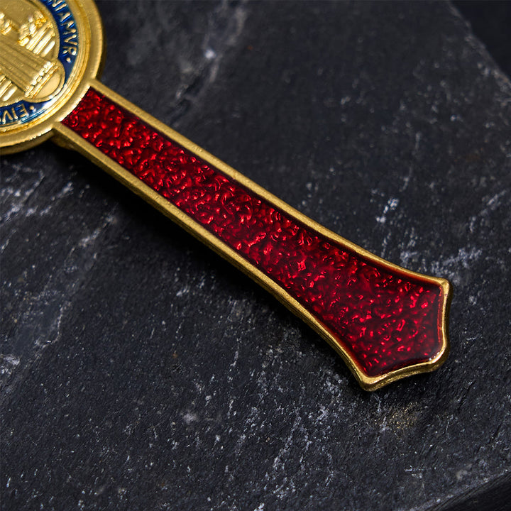 Collana con ciondolo di grandi dimensioni con crocifisso artigianale rosso/blu in stile classico Christianartworkshop (5 colori) - image 11