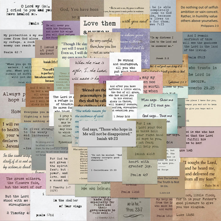 Christianartworkshop Classiche Citazioni Ispiratrici della Bibbia Religiosa Adesivi Fede Beata - 50 pezzi/sacchetto - image 0