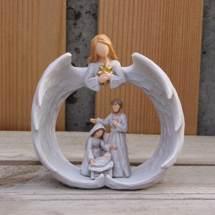Christianartworkshop Lampada da tavolo per presepe in resina in stile classico, decorazioni ornamentali - image 2