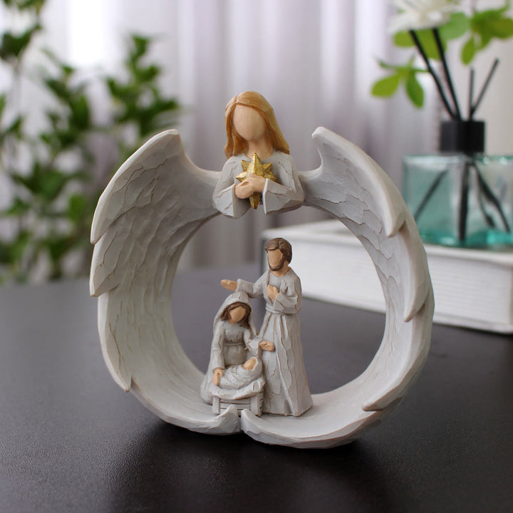 Christianartworkshop Lampada da tavolo per presepe in resina in stile classico, decorazioni ornamentali - Presepe - image 0