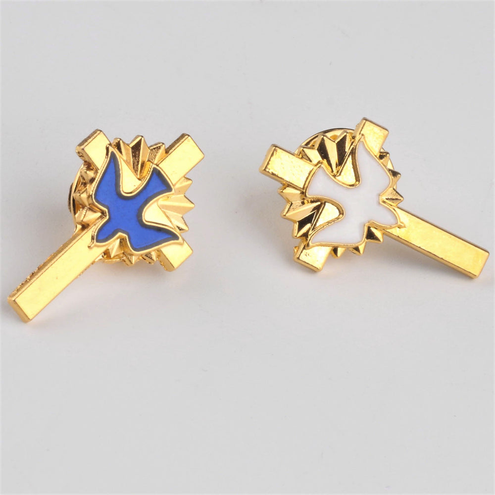 Christianartworkshop 4 pezzi/set spilla anti-esposizione stile retrò con croce dello Spirito Santo, spilla religiosa alla moda - image 1