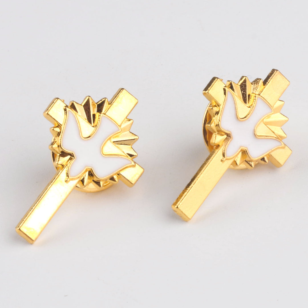 Christianartworkshop 4 pezzi/set spilla anti-esposizione stile retrò con croce dello Spirito Santo, spilla religiosa alla moda - image 3