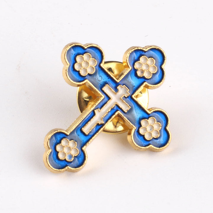 Christianartworkshop 4 pezzi/set stile retrò croce pomander distintivo spilla anti-esposizione spilla religiosa - image 1