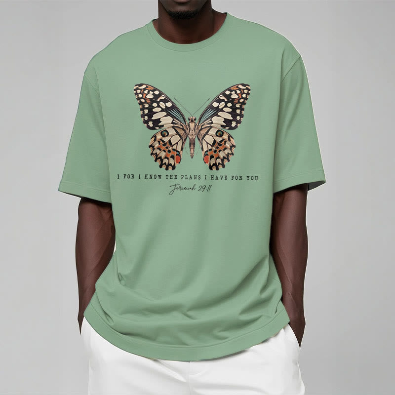 Maglietta a maniche corte con citazione moderna "Butterfly" Christianartworkshop , tratta da Geremia 29:11. - image 9