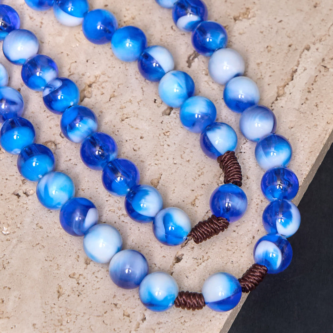 Christianartworkshop Medaglia Miracolosa e Crocifisso in Cordino di Nylon Acrilico Blu/Viola Rotondo da 10 mm - image 3