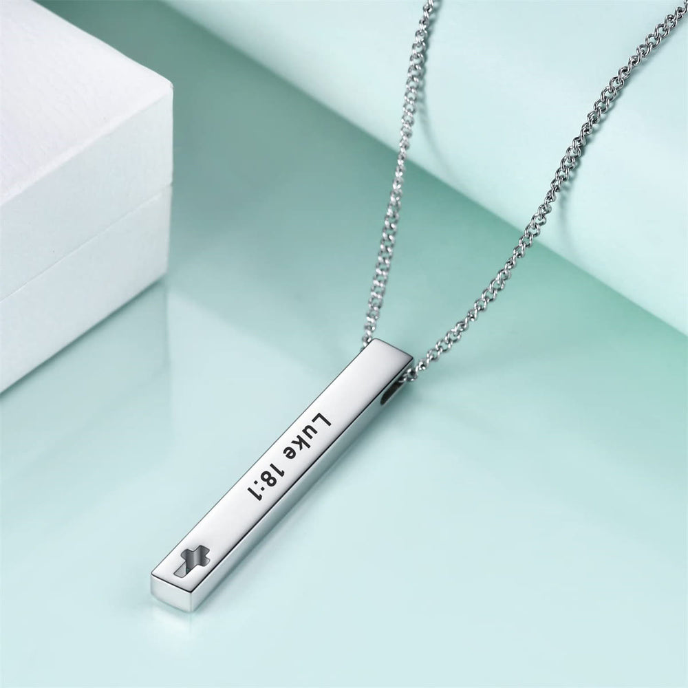 Collana con ciondolo in stile minimalista con versetto della Bibbia, forza, fede e ispirazione (8 versetti) Christianartworkshop - image 1