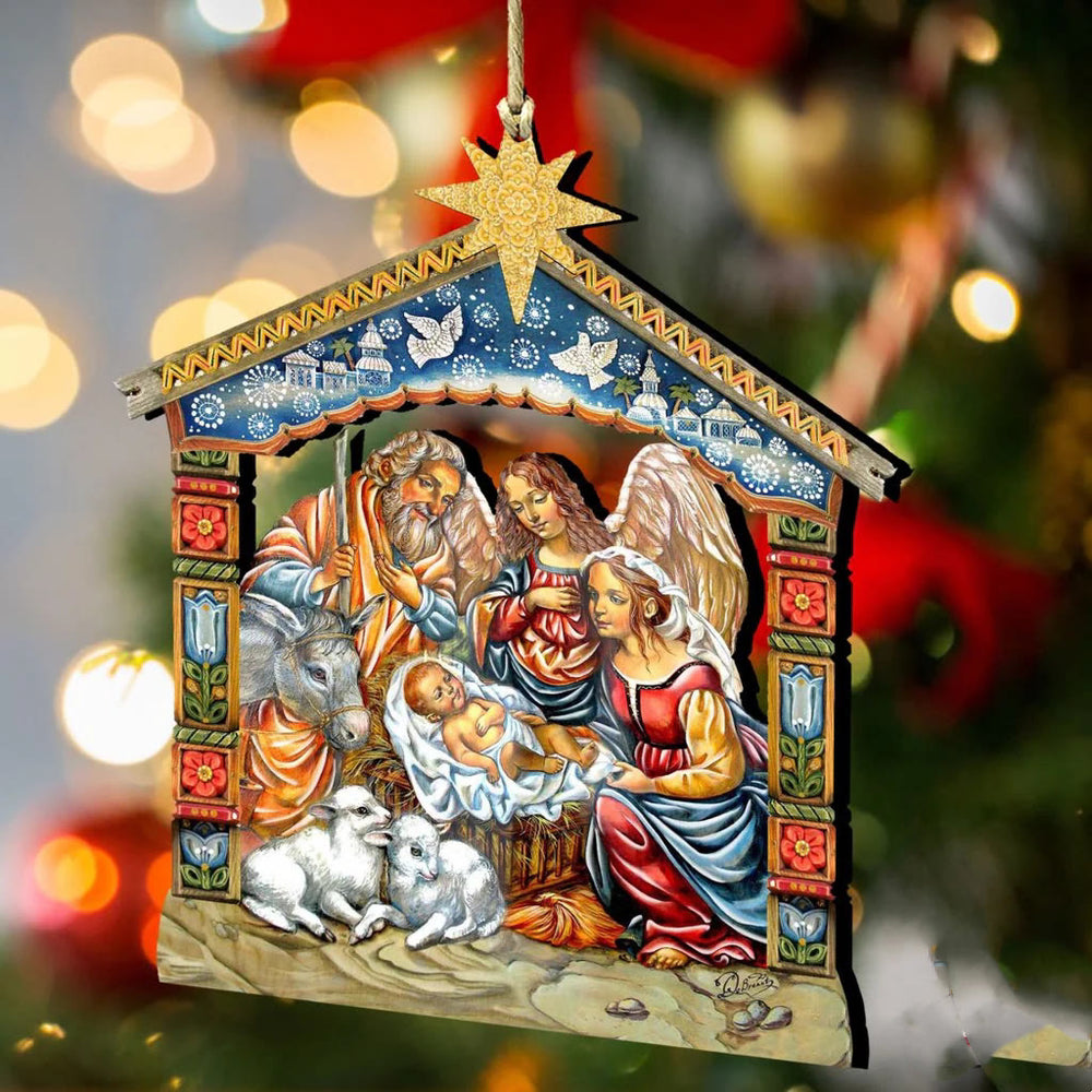 Christianartworkshop Stella della Natività in Stile Colorato Decorazione da Appendere per la Natività di Natale - image 1