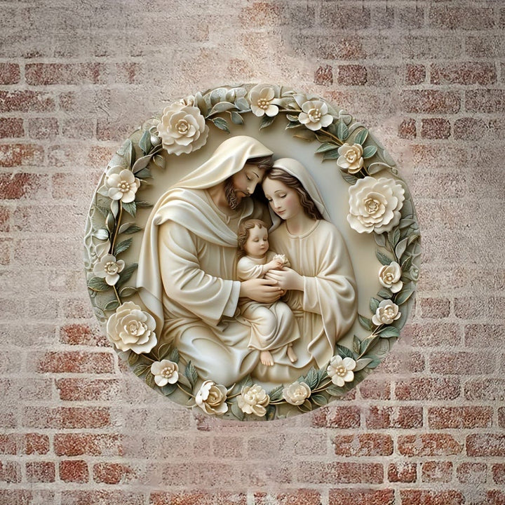 Christianartworkshop Stile realistico Scena della Natività Stereo Ghirlanda Floreale Ornamenti da Appendere per la Natività di Natale - image 2