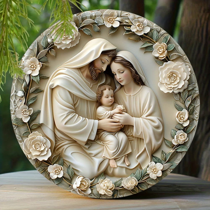 Christianartworkshop Stile realistico Scena della Natività Stereo Ghirlanda Floreale Ornamenti da Appendere per la Natività di Natale - Presepe - image 0