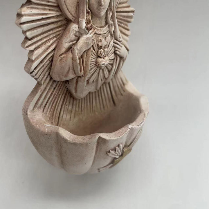 Christianartworkshop Scatola portaoggetti in resina in stile retrò scultoreo Cuore Immacolato di Maria - image 4