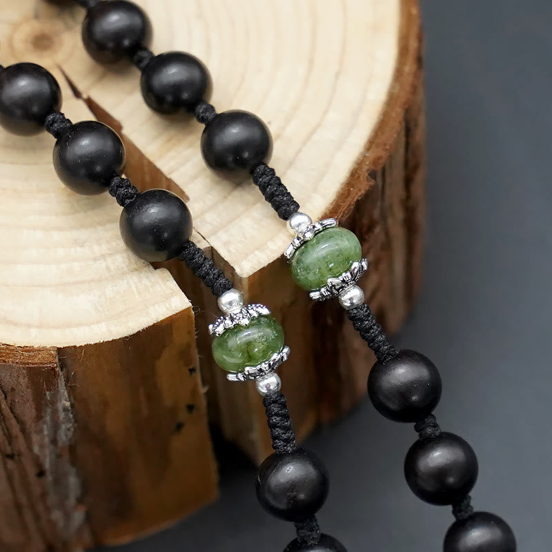 Christianartworkshop Croce di Gesù da 8 mm rotonda in legno di sandalo marrone/nero con cordino in nylon - image 10