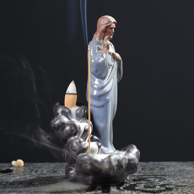 Bruciatore Christianartworkshop incenso in stile classico della Vergine Maria e di Gesù, decorazioni da tavolo, ornamento - image 1