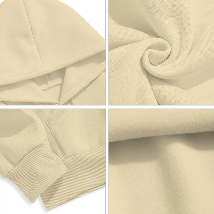 Felpa con cappuccio in poliestere foderata in pile con citazione classica Christianartworkshop , Fede sulla paura - image 19