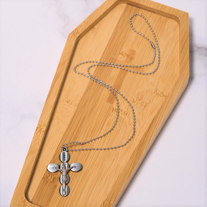 Collana con ciondolo e amuleto religioso protettivo con crocifisso in stile semplice Christianartworkshop - image 10