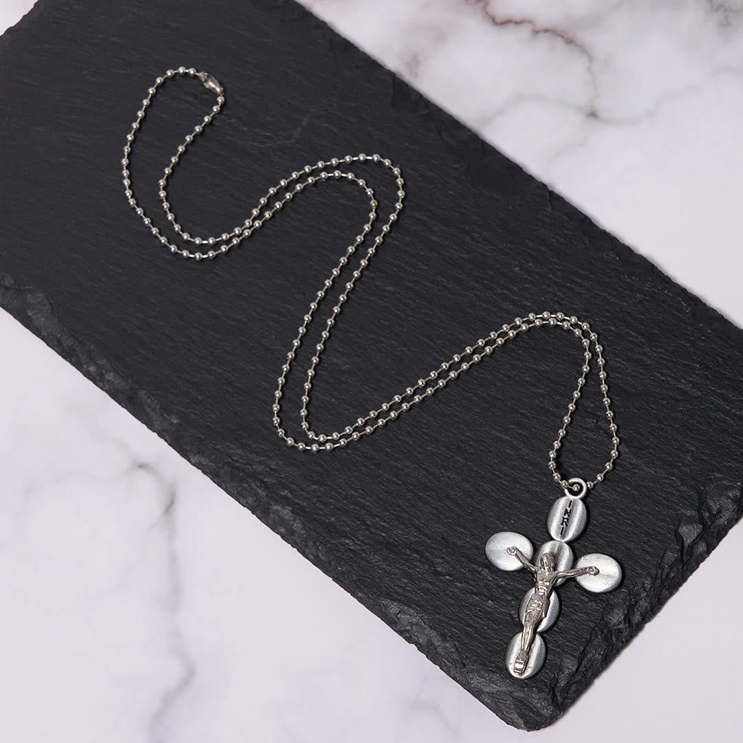 Collana con ciondolo e amuleto religioso protettivo con crocifisso in stile semplice Christianartworkshop - image 16