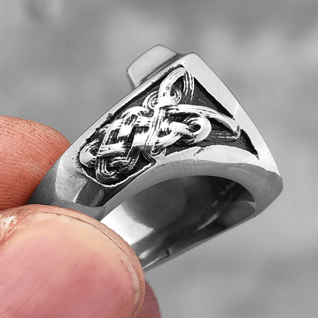 Anello di protezione e forza dell'angelo custode di San Michele in stile retrò Christianartworkshop - image 7