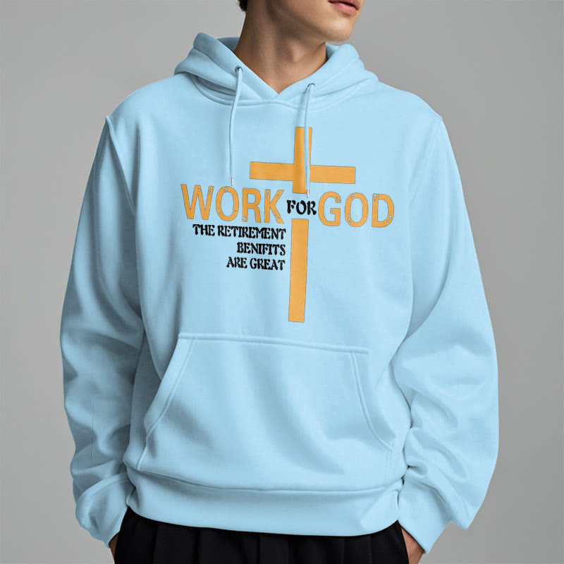 Felpa con cappuccio in poliestere foderata in pile stile classico Christianartworkshop Cross Work For God - image 28
