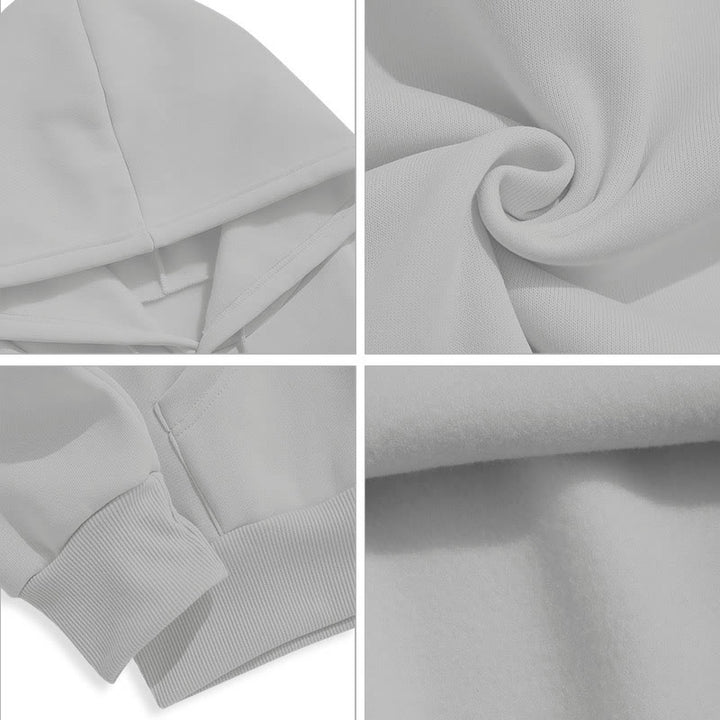 Felpa con cappuccio in poliestere foderata in pile, stile classico, raffigurante un santo con le mani aperte in preghiera, Christianartworkshop - image 34